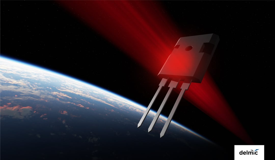 Artist impression of MOSFET irradiated in space